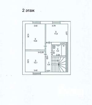 Коттедж 216м², 2-этажный, участок 7 сот.  