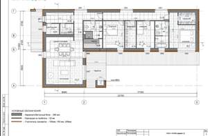 Дом 174м&sup2;, 1-этажный, участок 7 сот.  