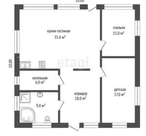 Дом 200м&sup2;, 2-этажный, участок 6 сот.  