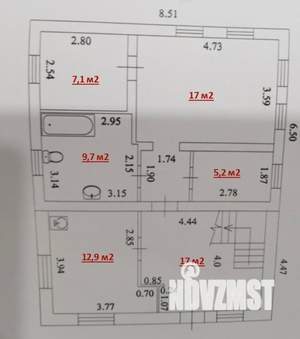 Дом 174м², 2-этажный, участок 7 сот.  