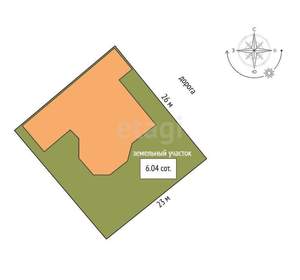 Дом 63м², 2-этажный, участок 1 сот.  