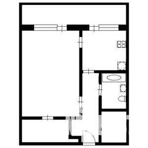 1-к квартира, на длительный срок, 32м2, 5/5 этаж