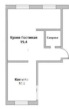 2-к квартира, на длительный срок, 44м2, 4/5 этаж