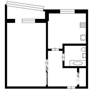 1-к квартира, на длительный срок, 30м2, 3/5 этаж