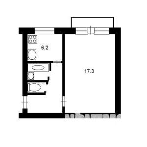1-к квартира, на длительный срок, 38м2, 2/5 этаж