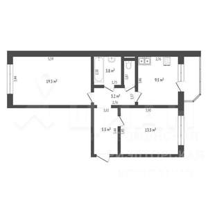 2-к квартира, на длительный срок, 59м2, 1/5 этаж