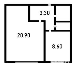1-к квартира, на длительный срок, 42м2, 9/9 этаж