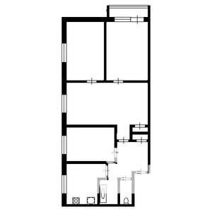 4-к квартира, на длительный срок, 65м2, 5/5 этаж
