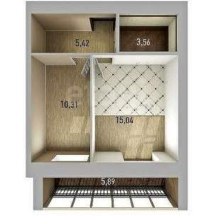 1-к квартира, на длительный срок, 40м2, 2/10 этаж