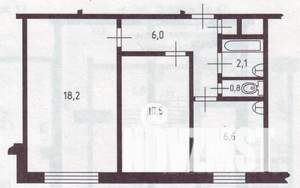 2-к квартира, на длительный срок, 45м2, 4/9 этаж