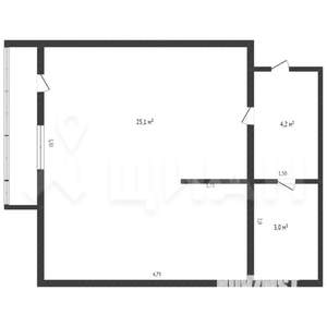 1-к квартира, на длительный срок, 34м2, 1/10 этаж