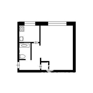 1-к квартира, на длительный срок, 33м2, 1/5 этаж