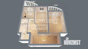 2-к квартира, на длительный срок, 54м2, 8/14 этаж