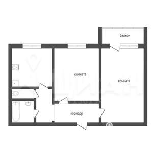 2-к квартира, на длительный срок, 54м2, 4/5 этаж