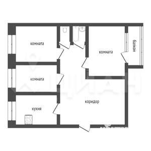 3-к квартира, на длительный срок, 62м2, 1/9 этаж