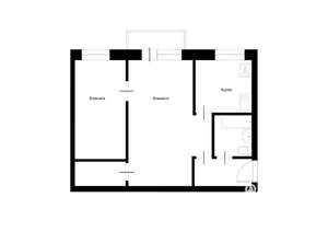 2-к квартира, на длительный срок, 45м2, 4/4 этаж