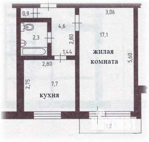 1-к квартира, на длительный срок, 33м2, 6/9 этаж