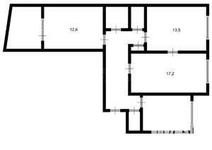 3-к квартира, на длительный срок, 68м2, 3/9 этаж