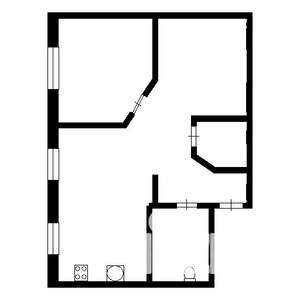 2-к квартира, на длительный срок, 41м2, 3/6 этаж