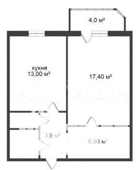 1-к квартира, на длительный срок, 45м2, 8/9 этаж