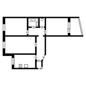3-к квартира, на длительный срок, 68м2, 1/9 этаж