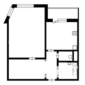 1-к квартира, на длительный срок, 42м2, 4/9 этаж