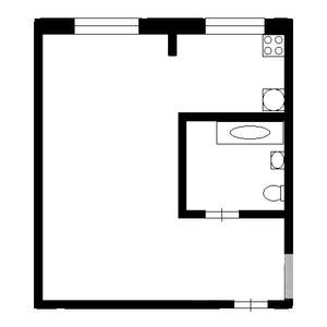 1-к квартира, на длительный срок, 24м2, 2/5 этаж