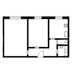 2-к квартира, на длительный срок, 54м2, 4/5 этаж