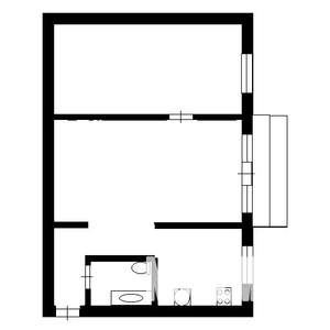 2-к квартира, на длительный срок, 47м2, 2/5 этаж