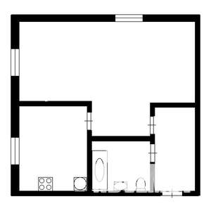 1-к квартира, на длительный срок, 33м2, 4/5 этаж