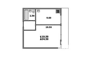 1-к квартира, на длительный срок, 33м2, 6/16 этаж