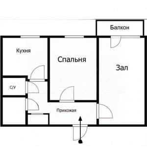 2-к квартира, вторичка, 51м2, 4/9 этаж