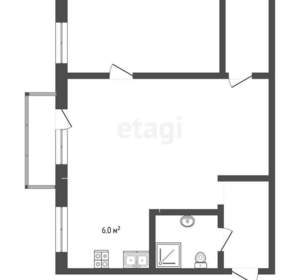 2-к квартира, вторичка, 46м2, 4/5 этаж