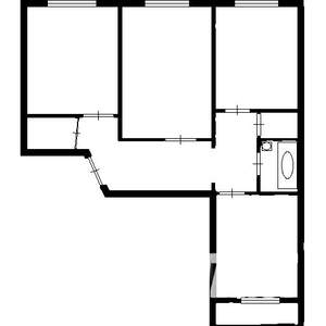3-к квартира, вторичка, 67м2, 1/9 этаж