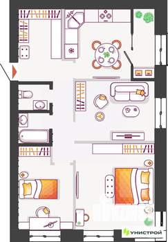 1-к квартира, вторичка, 86м2, 8/11 этаж