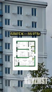 2-к квартира, сданный дом, 64м2, 16/16 этаж
