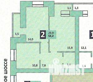 2-к квартира, вторичка, 51м2, 17/26 этаж