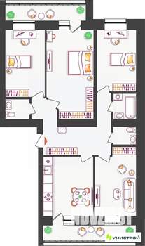 4-к квартира, вторичка, 95м2, 4/11 этаж
