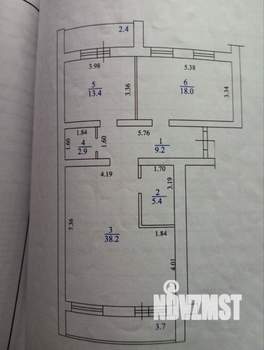 3-к квартира, вторичка, 96м2, 2/15 этаж