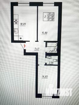 2-к квартира, вторичка, 61м2, 9/10 этаж