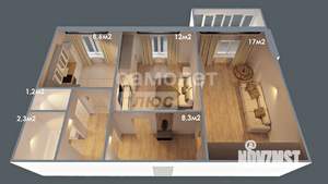 2-к квартира, вторичка, 50м2, 4/9 этаж