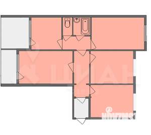 4-к квартира, вторичка, 78м2, 4/9 этаж