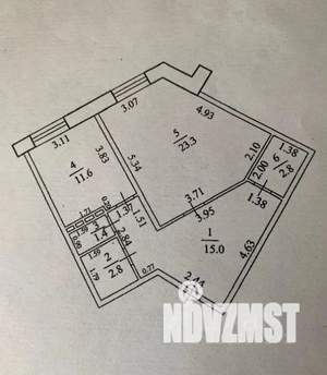 1-к квартира, вторичка, 57м2, 1/16 этаж