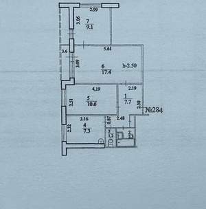3-к квартира, вторичка, 56м2, 4/5 этаж