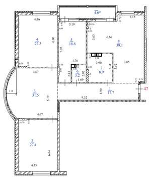 4-к квартира, строящийся дом, 178м2, 10/15 этаж