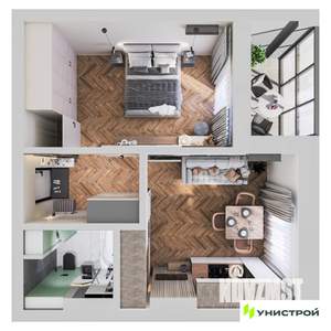 1-к квартира, вторичка, 43м2, 3/16 этаж