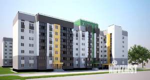 1-к квартира, строящийся дом, 54м2, 2/7 этаж
