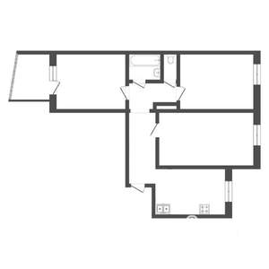 3-к квартира, вторичка, 68м2, 8/9 этаж