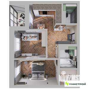 2-к квартира, вторичка, 52м2, 2/16 этаж