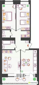 3-к квартира, вторичка, 67м2, 5/11 этаж